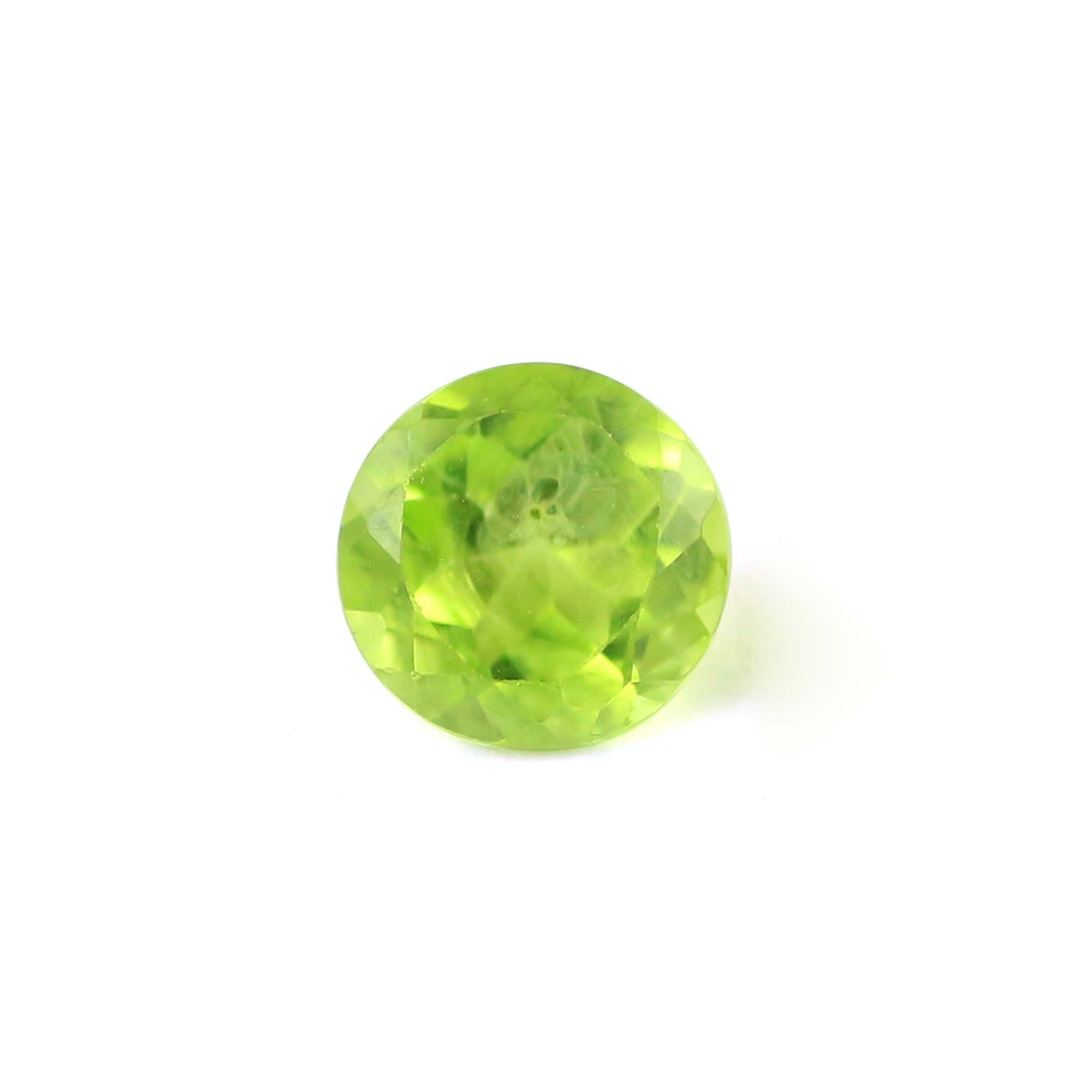 Natural Apple Green High Clarity Peridot Faceted Round Cut Birth Gemstone Healing Crystal Loose Stone Jewelry Making