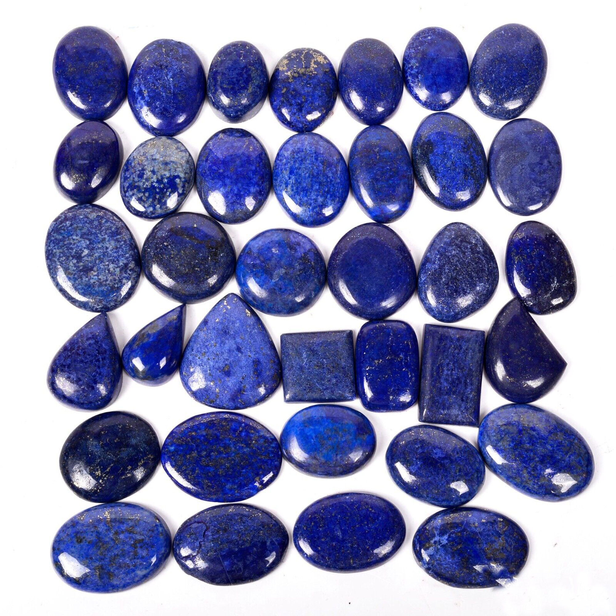 Afhanistan Lapis Lazuli round cabochon jewelry component natural stones for jewelry making from China jewelry factory