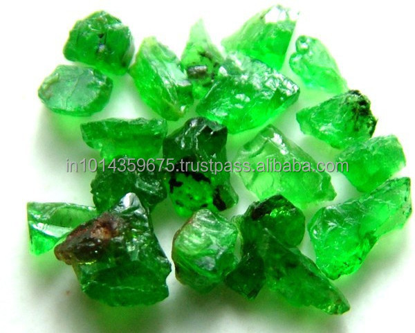 Material Stones Green Garnet Gemstone Rough Raw