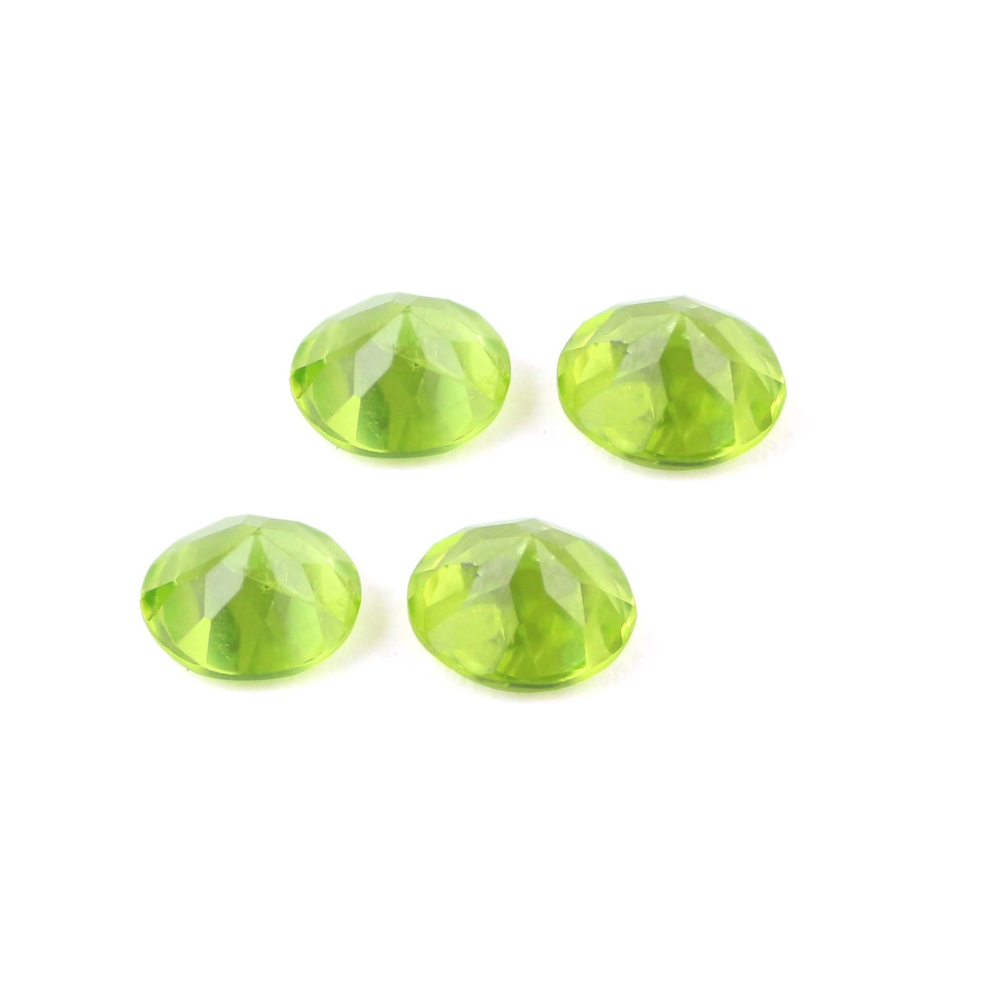 Natural Apple Green High Clarity Peridot Faceted Round Cut Birth Gemstone Healing Crystal Loose Stone Jewelry Making