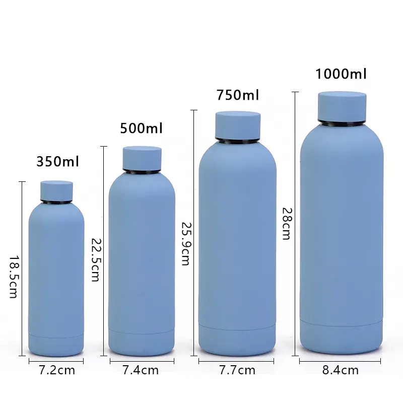 Custom logo drink bottle 350ml 500ml 750ml 1000ml Small Mouth factory sports stainless steel Vacuum cup insulated Water bottle