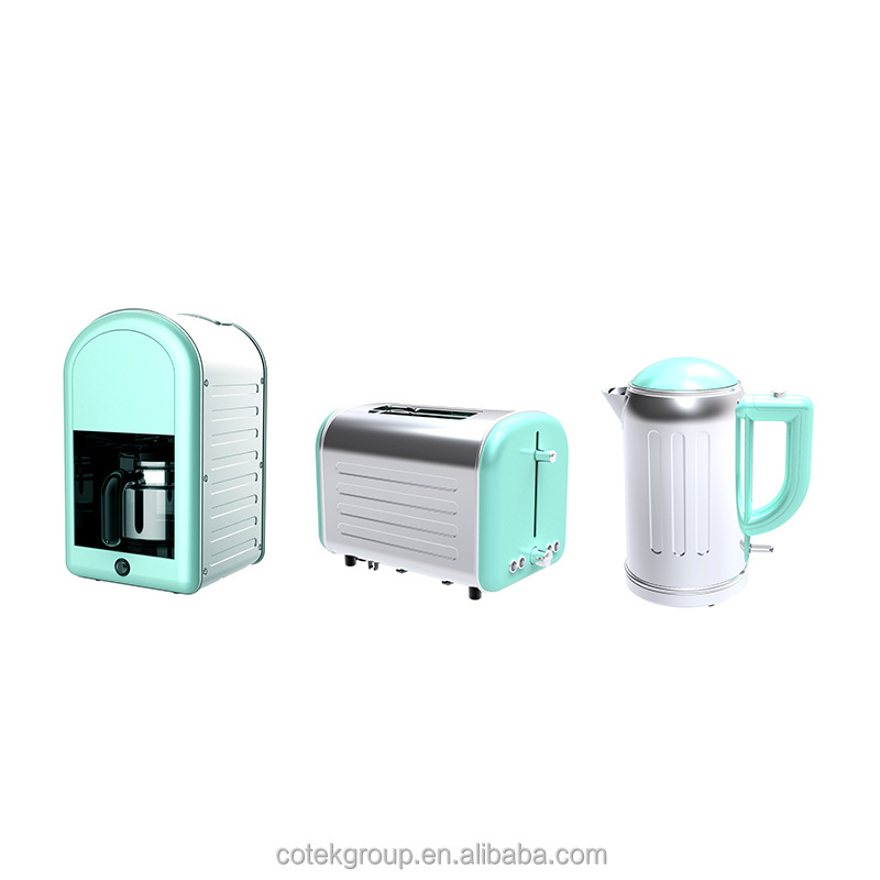 General electric Kitchen appliance with retro coffee maker toaster and electric kettle CE/GS/CB/EMC/ROHS/LFGB approved