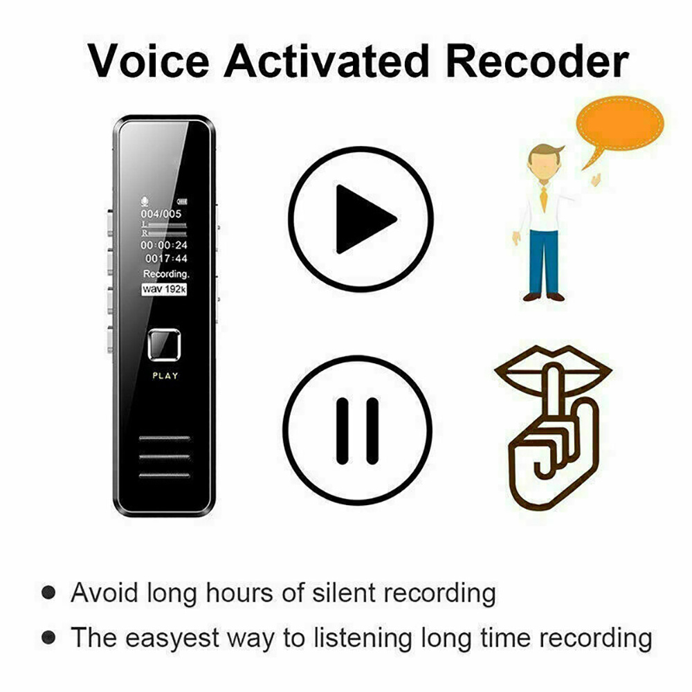 USB sound recorder  rechargeable digital audio sound recorder dictaphone MP3 player DSP noise reduction HD voice recorder