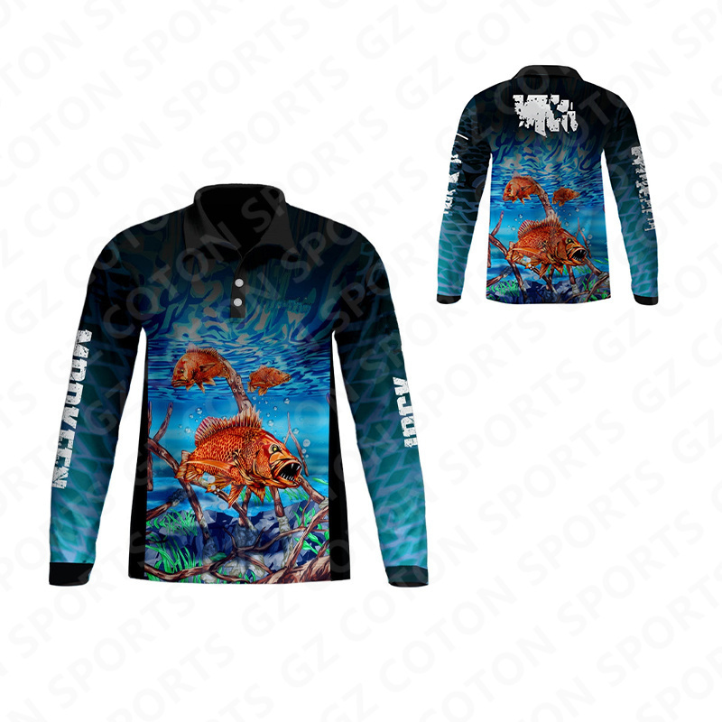 2023 Hot Sale High Quality Breathable Tournament Fishing Jerseys men blank fishing shirts