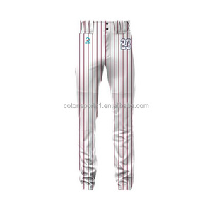 Custom Baseball wear team Training Pants Belt 3/4 Baseball Sliding Pants Professional Pinstripe men Baseball Pants