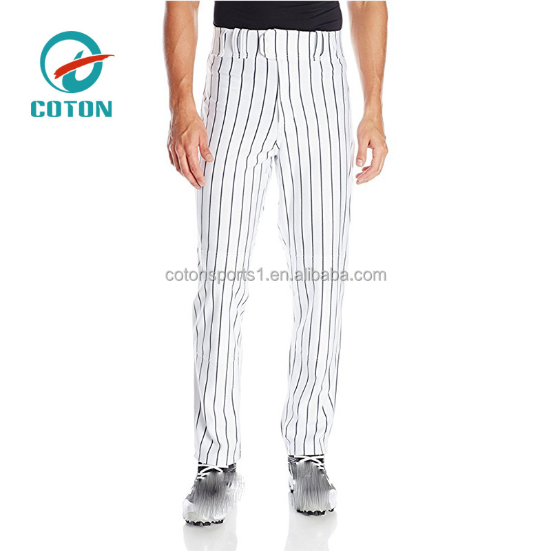 Custom Baseball wear team Training Pants Belt 3/4 Baseball Sliding Pants Professional Pinstripe men Baseball Pants