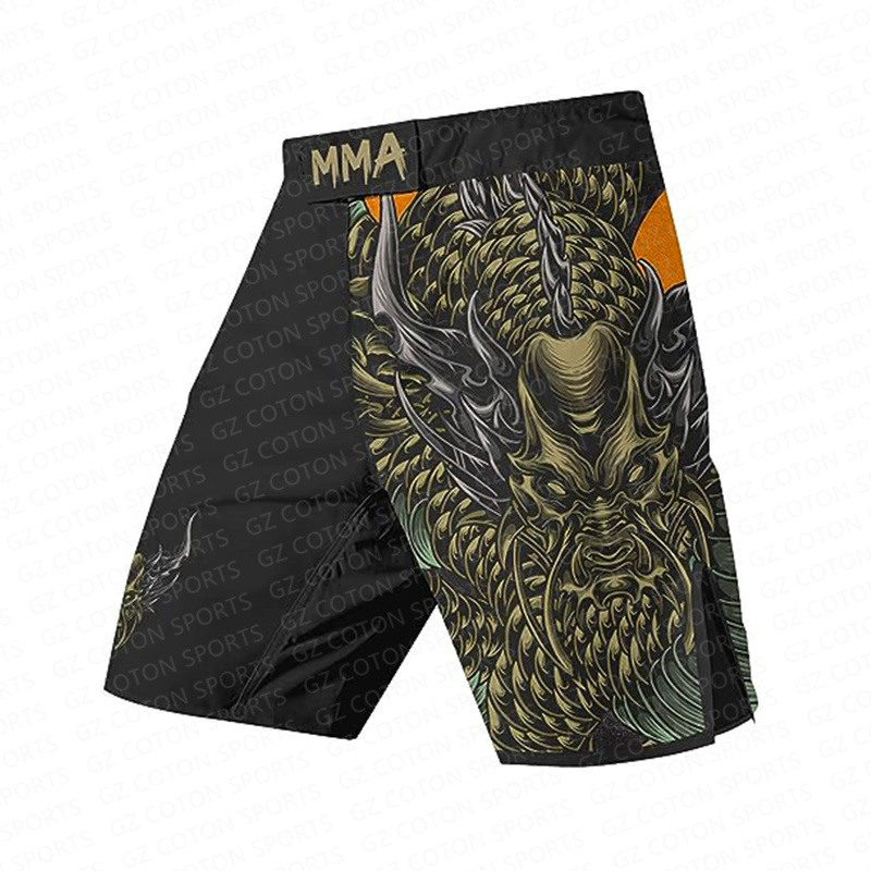 Custom men sublimation durable MMA  BJJ Shorts Men UFC Grappling Fight Shorts for Boxing Kickboxing Muay Thai Training Workout