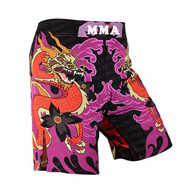 Custom men sublimation durable MMA  BJJ Shorts Men UFC Grappling Fight Shorts for Boxing Kickboxing Muay Thai Training Workout