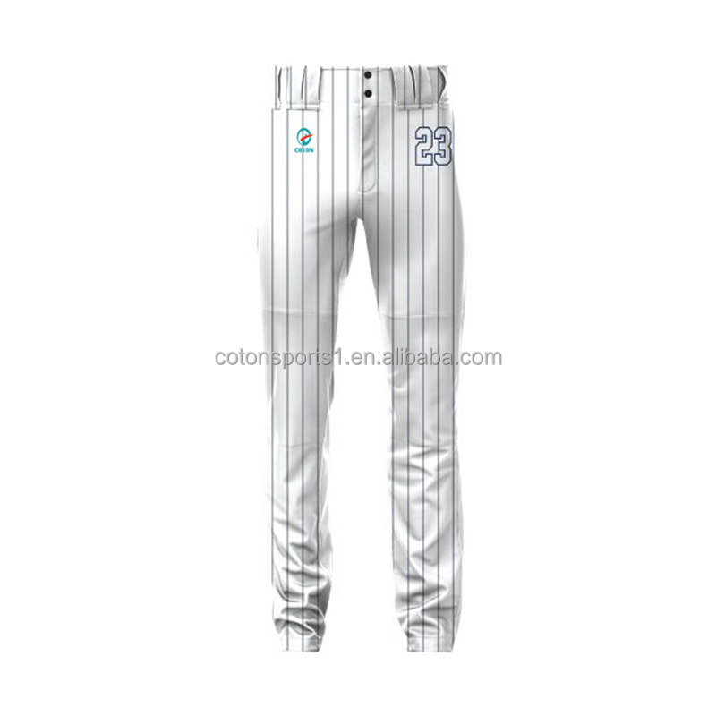 Custom Baseball wear team Training Pants Belt 3/4 Baseball Sliding Pants Professional Pinstripe men Baseball Pants