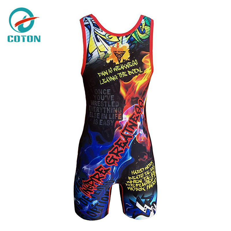 Best sale made in China wrestling singlet for men