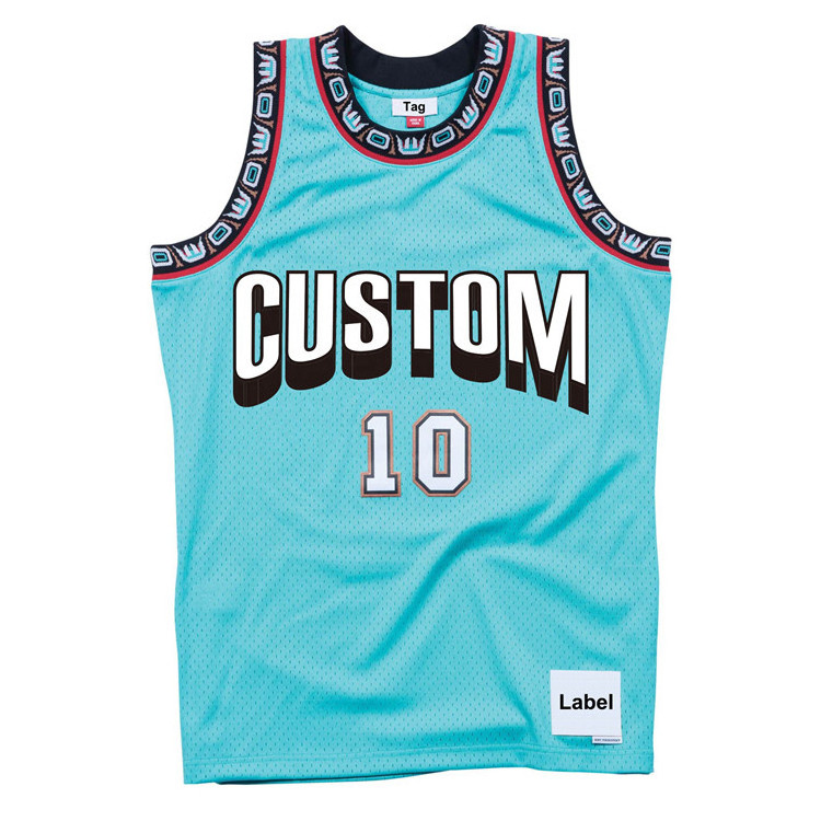 high quality low MOQ Embroidery Sublimation Printing philippines nets Blank Mesh fabric Reversible basketball jersey