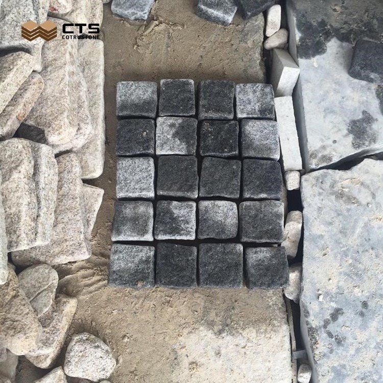 Trumble Face 10x10x10 China Grey Walkway Black Granite Cube Stone Driveway Cobblestone Customized Price