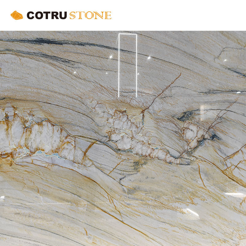 High Quality Modern Natural Stone Slabs Interior tile Stone Slab brazil quartzite Fusion Beige marble decor stone Countertops