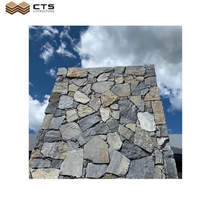 Australia Standard Blue Culture Slate Flagstone Exterior Wall Cladding Stone Wholesale Price