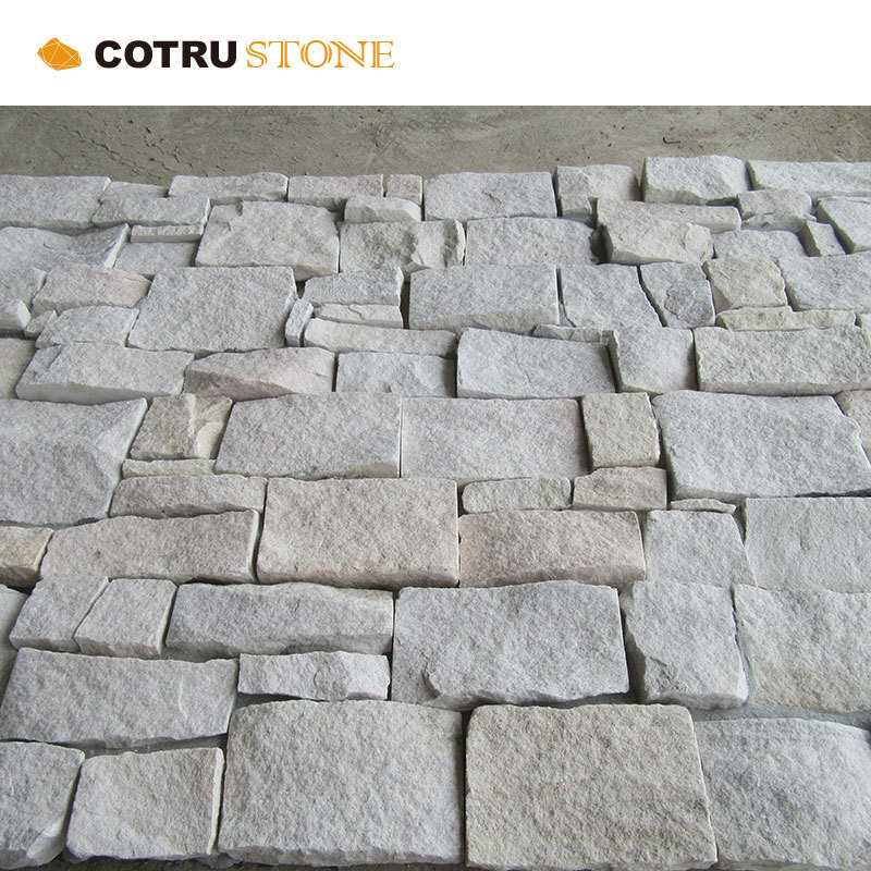 Exterior Natural Yellow beige white Slate Rock Natural Wall Limestone Stone Panels With Cement