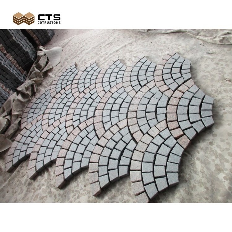 Natural Granite G562 G654 Cobble Stone Mat