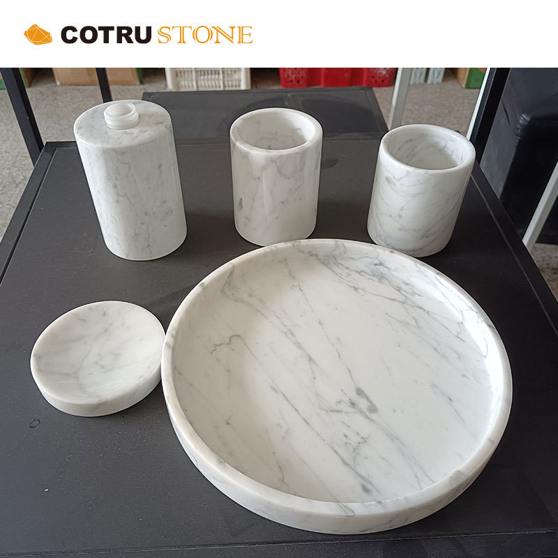 Concise Design Marble Indoor Decoration Handmade Modern Nordic Trays Flower Vase Ashtray And Plate For Home Decoration Custom