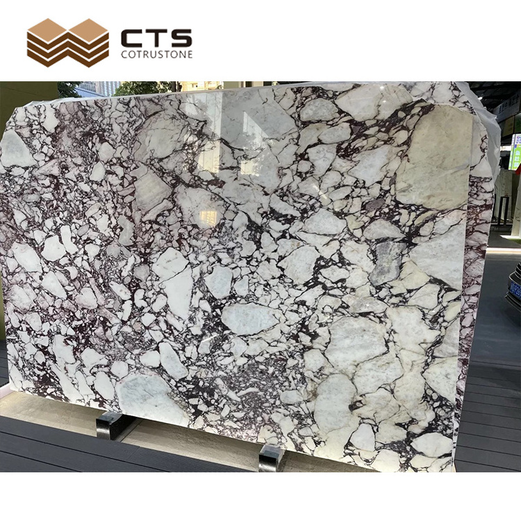 High-Quality Wholesale Glossiness Bvlgari Calacatta Viola Natural Luxury Marble Slab Full Of Texture