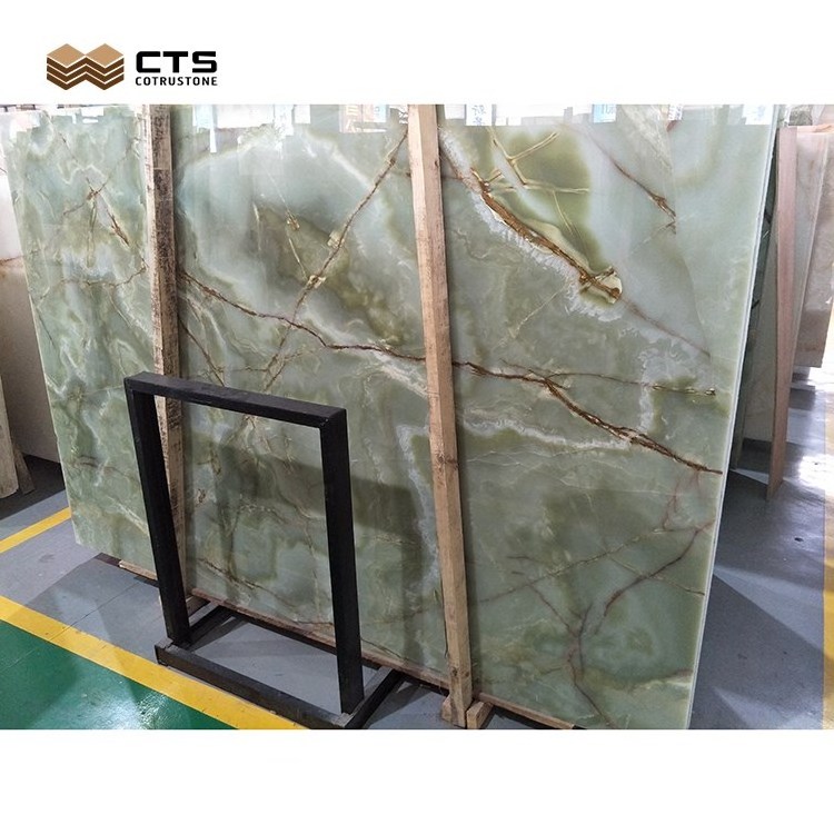 Popular Villa Construction 2350x1810 Green Jade Onyx , Fair Price Light Green Jade Stone Onyx Slab