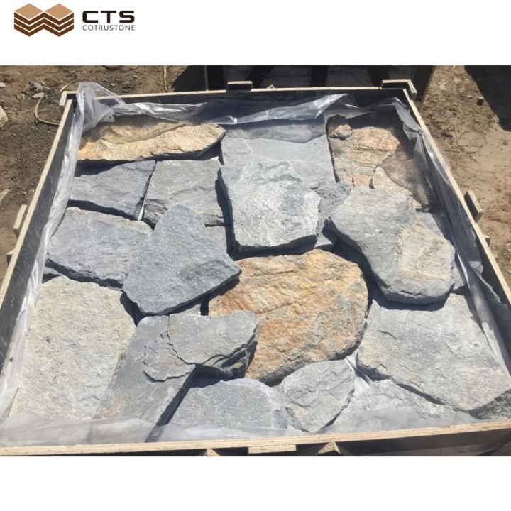 Australia Standard Blue Culture Slate Flagstone Exterior Wall Cladding Stone Wholesale Price