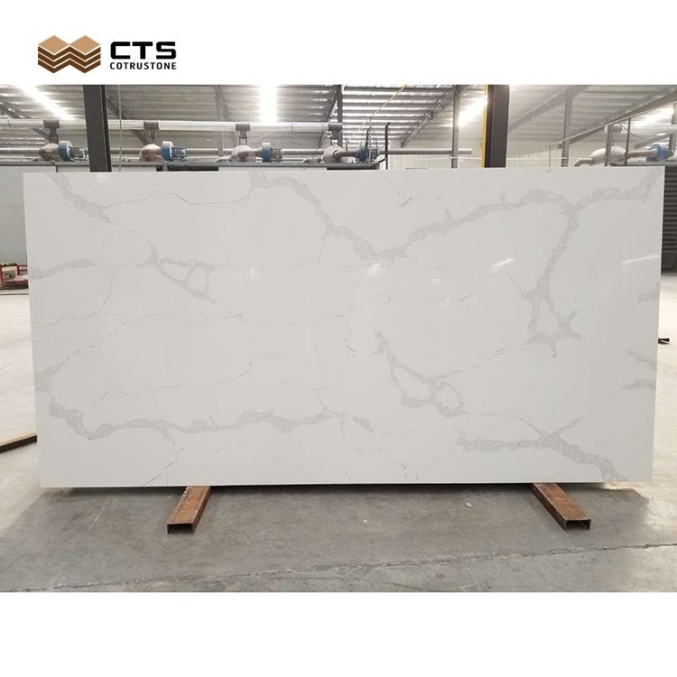 High Quality Wholesale Polish Artificial White Alabaster Quartz Stone Slab Price For Kitchen Table Top