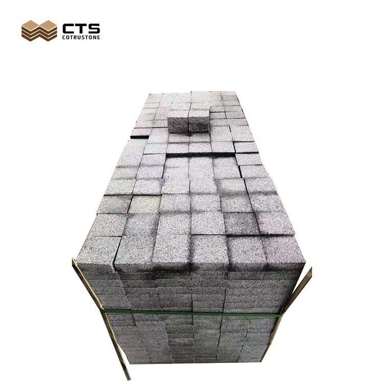 China Patio Pavers Outdoor G654 Manufacture Granite Cobblestone block driveway paving stone