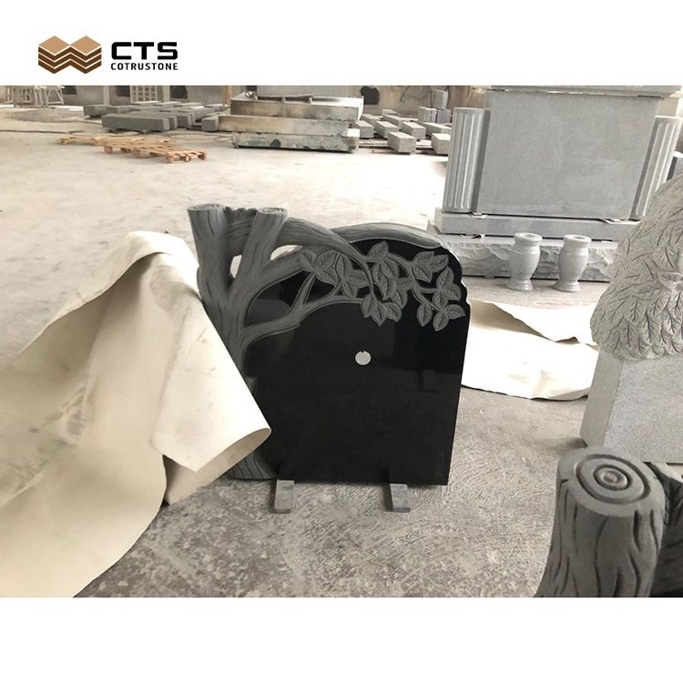 Wholesale Granite Engrave Tree Shape Design Headstone