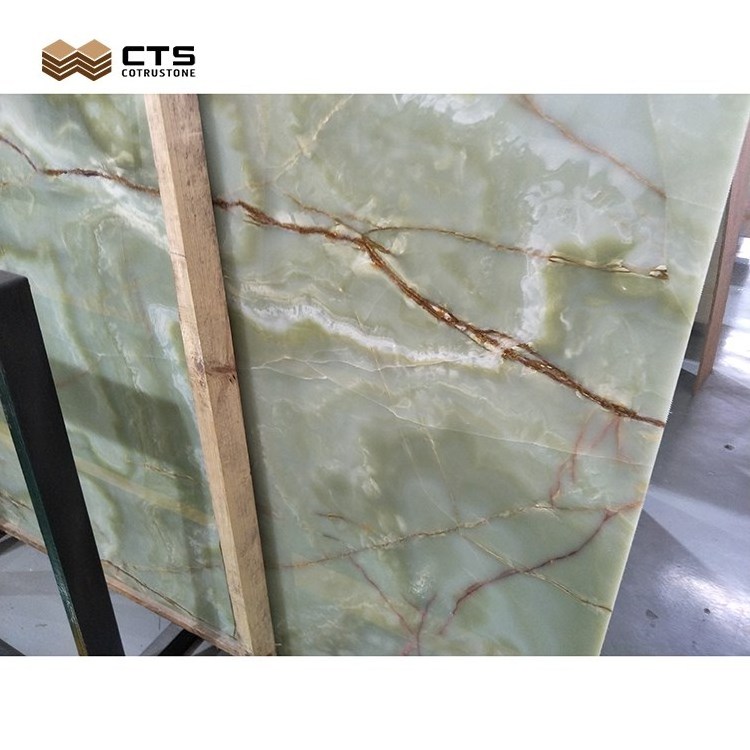 Popular Villa Construction 2350x1810 Green Jade Onyx , Fair Price Light Green Jade Stone Onyx Slab