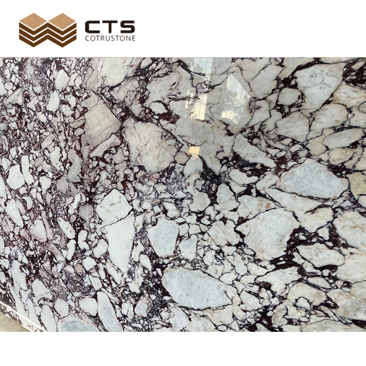 High-Quality Wholesale Glossiness Bvlgari Calacatta Viola Natural Luxury Marble Slab Full Of Texture