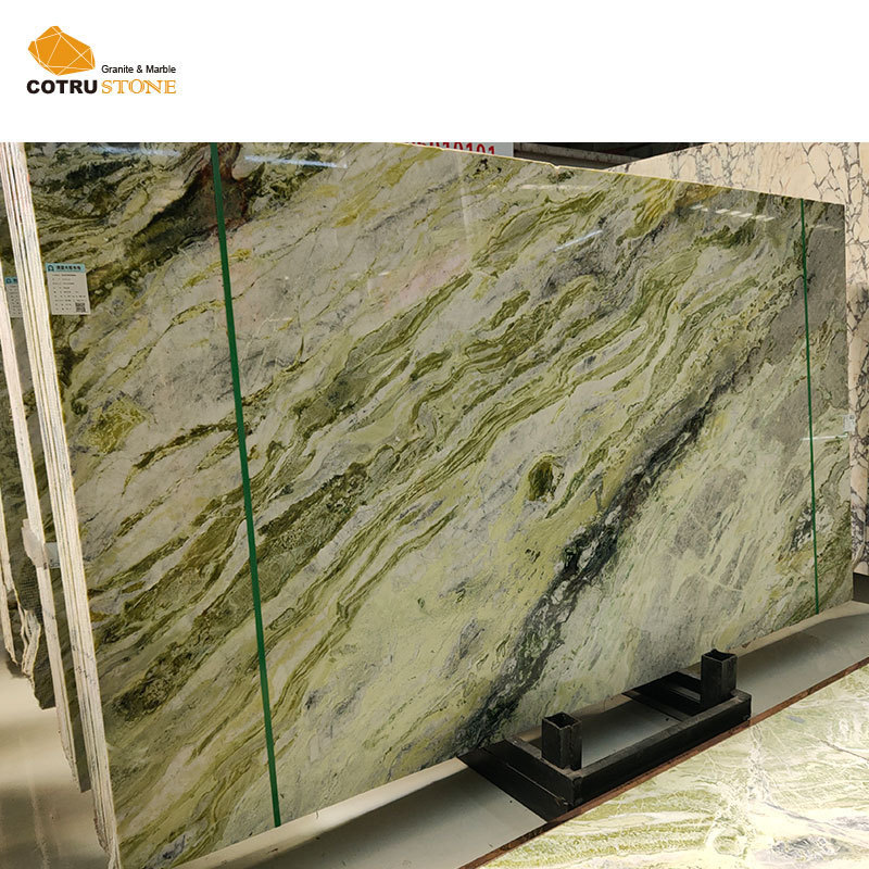 Natural Beauty Stone New Ice Green Emerald Marble Slabs Polished Emerald Essence Marble For Lobby Feature Wall Design Verde Home