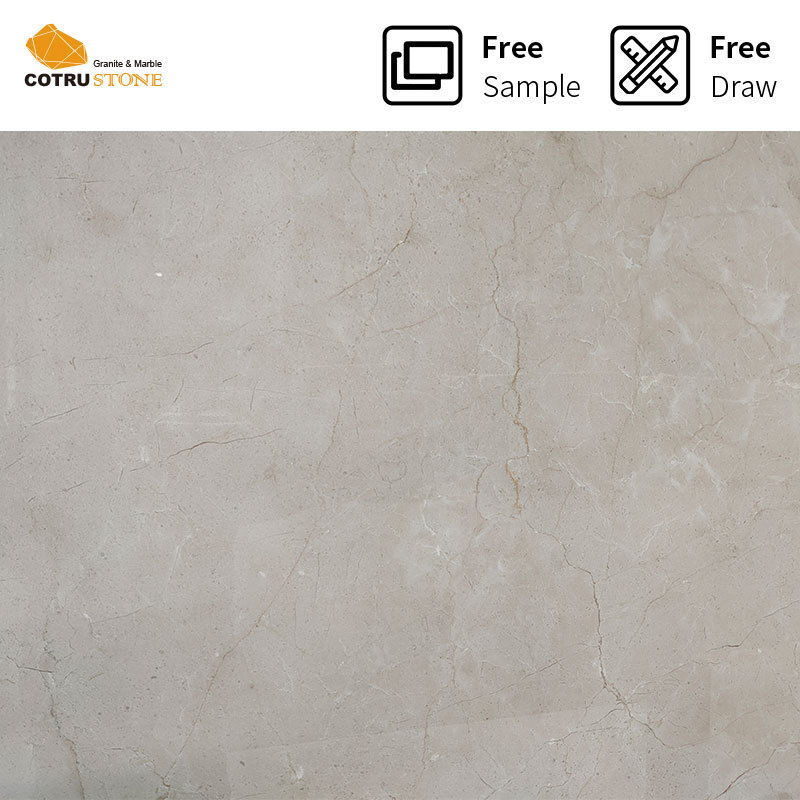 Spain Natural Stone Slab Crema Marfil Beige Marble Wall Panel For Interior Tiles Bathroom And Kitchen Floor Wall Applications