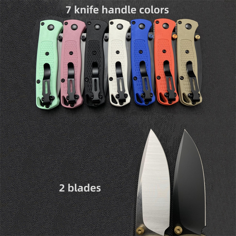 533 Mini Bugout Nylon wave fibre Handle Pocket Knife Camping Tactical Hunting EDC Folding Knives