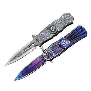 CM78 Rotary Fingertip Gyroscope Folding Knife 3D printed G10  handle EDC Pocket Knife