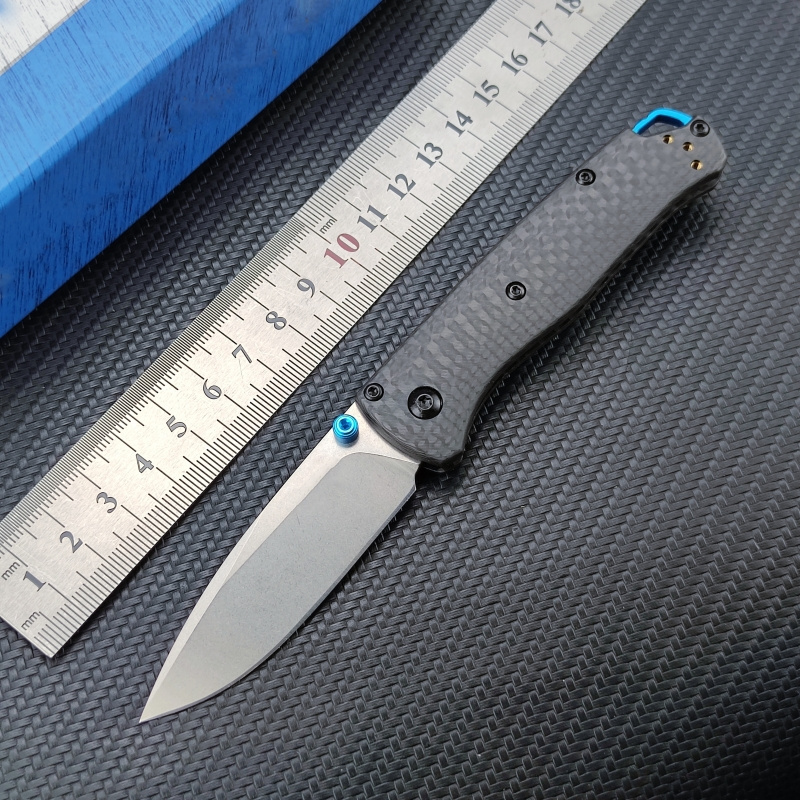 533-3 Mini Bugout Carbon Fiber Handle Pocket Knife Camping Tactical Hunting EDC Folding Knives