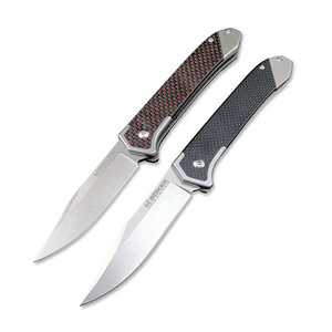 Outdoor G10 Carbon fiber Handle Pocket Knife D2 Blade Tactical EDC Camping Hunting Folding Knives