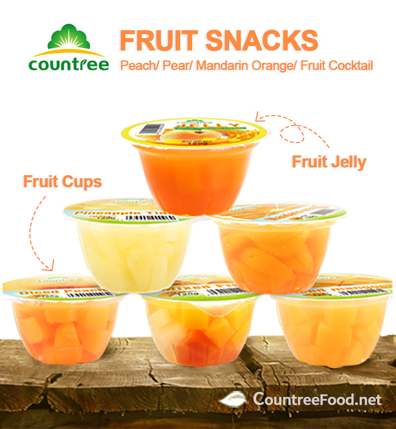 Canned Food 4oz Peach dice in light syrup in Fruit Cup