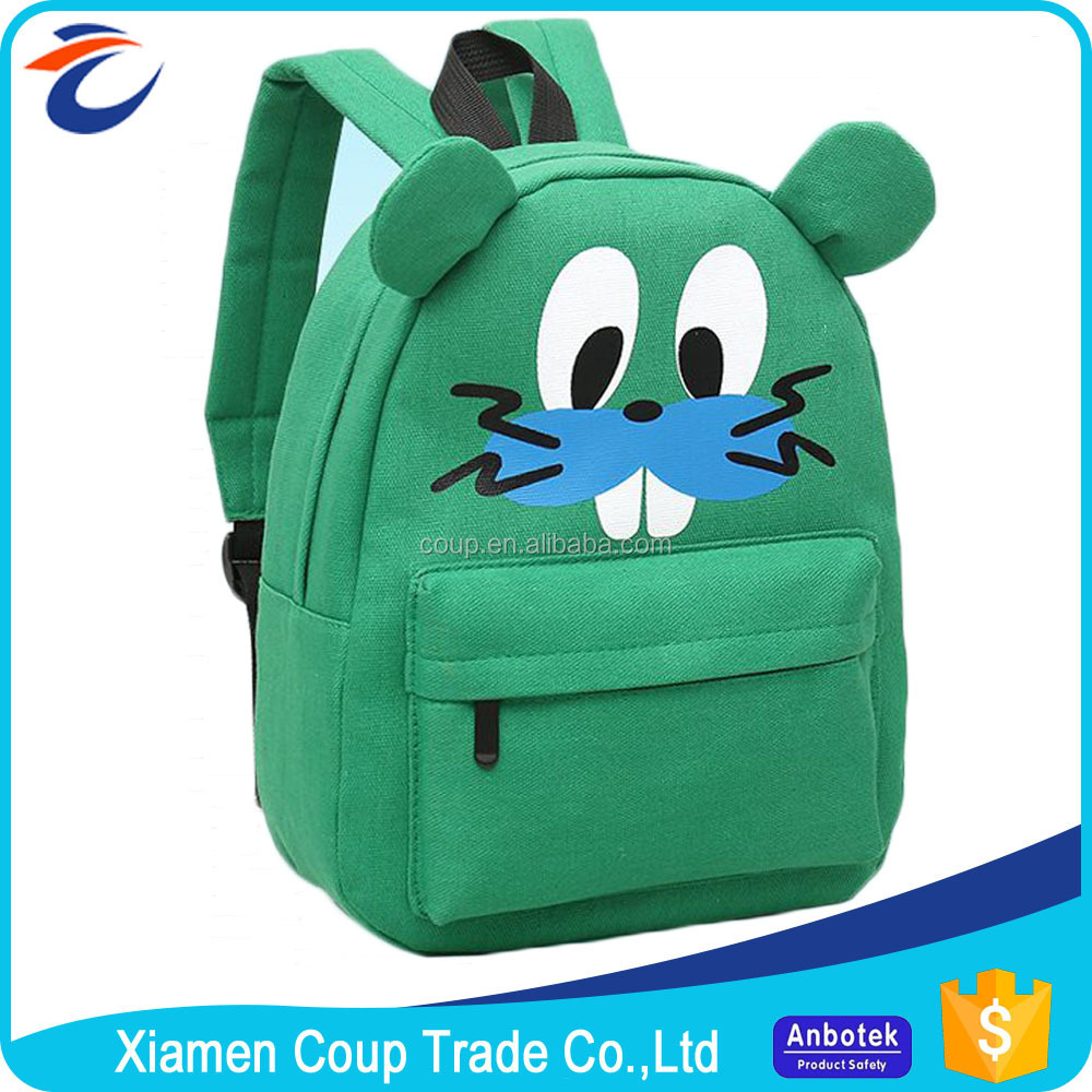 New Style China Factory Directly Supply Canvas School Book Bags Kids Cartoon School Backpacks