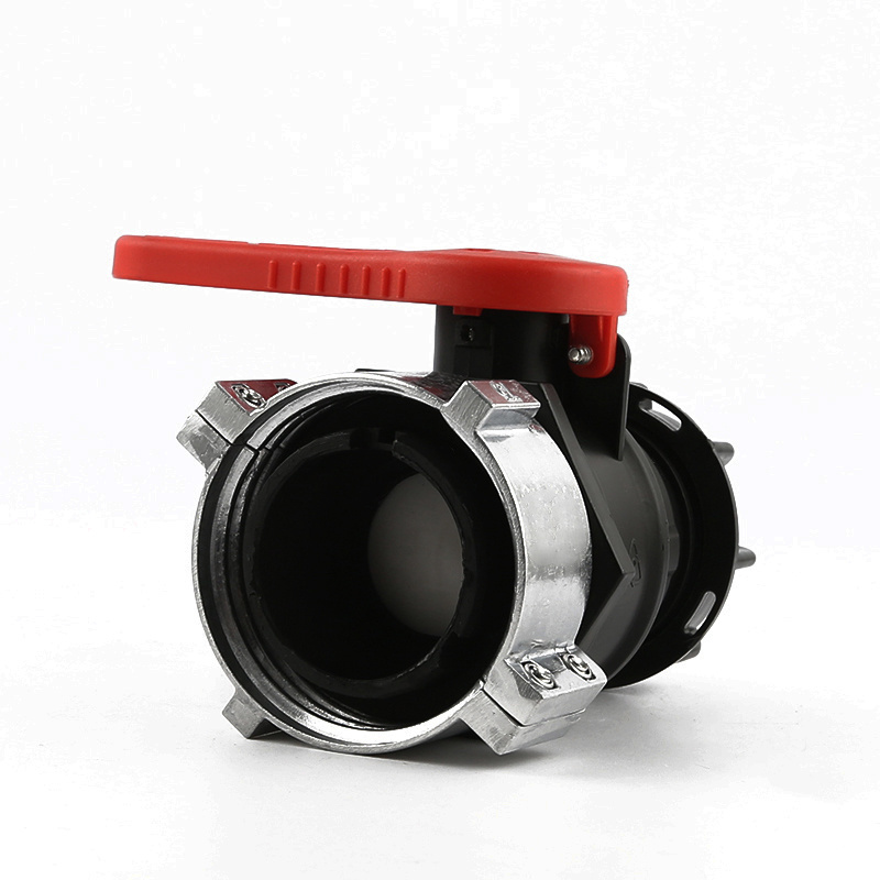 CT Coupling  IBC  Safety Tote Water Drain Tank  Adapter Ball Valve With Coarse Thread Manufacture PP Material DN 50 X 75 MM