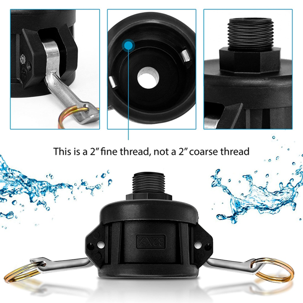 CT IBC Coupling cam lock coupling for 275 330 Gallon Tote Tank 2 Inch Cam Lock Fittings 3/4 Inch Male Garden Thread IBC Adapter