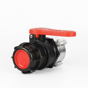 CT Coupling  IBC  Safety Tote Water Drain Tank  Adapter Ball Valve With Coarse Thread Manufacture PP Material DN 50 X 75 MM