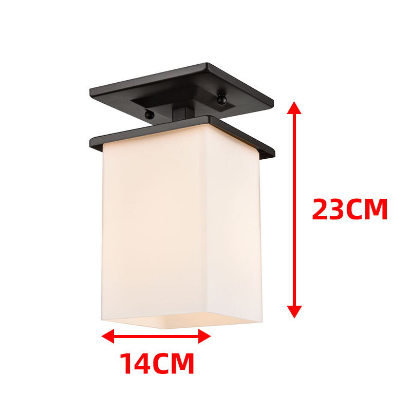 Antique Design Outdoor Square Smart Garden Surface Ceiling Mounted Light 100W Waterproof Steel Base Warm Ceiling Light