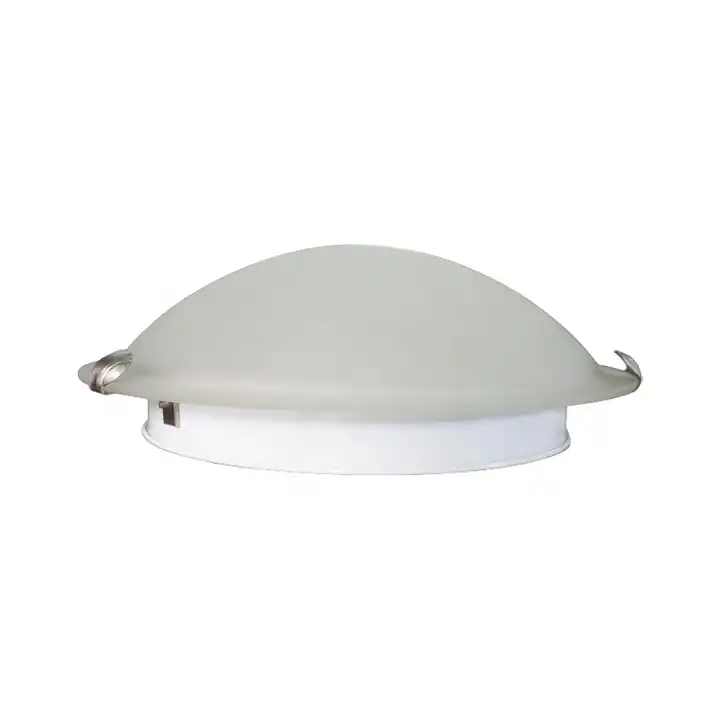 Modern Soft Warm White Light Metal Base Glass Cover Round Shape Led Semi Flush Mount Surface Mounted Ceiling Lights