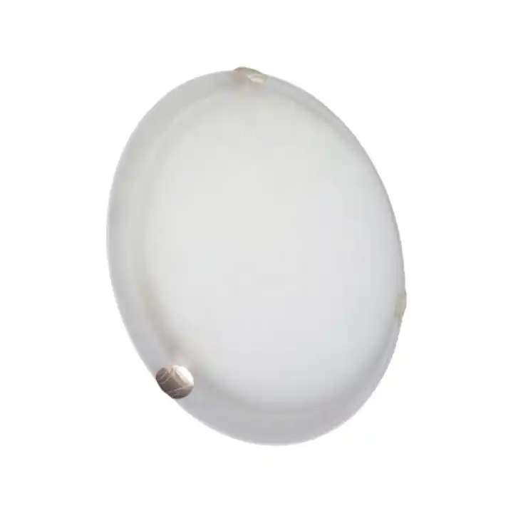 Modern Soft Warm White Light Metal Base Glass Cover Round Shape Led Semi Flush Mount Surface Mounted Ceiling Lights