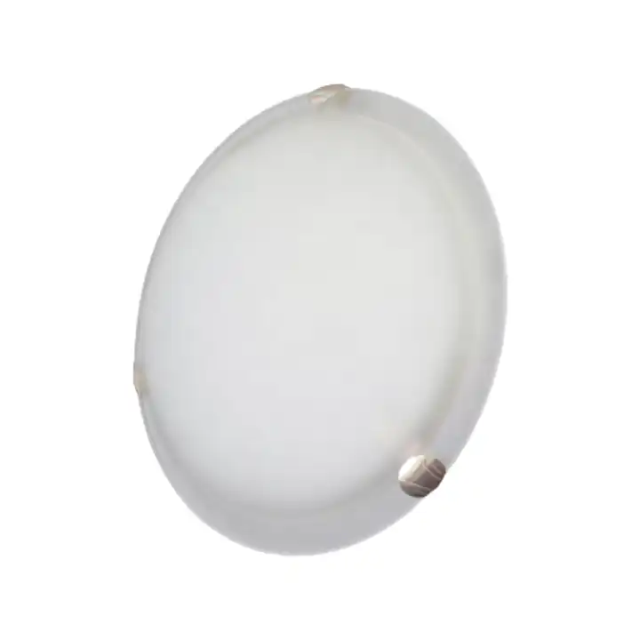 Modern Soft Warm White Light Metal Base Glass Cover Round Shape Led Semi Flush Mount Surface Mounted Ceiling Lights