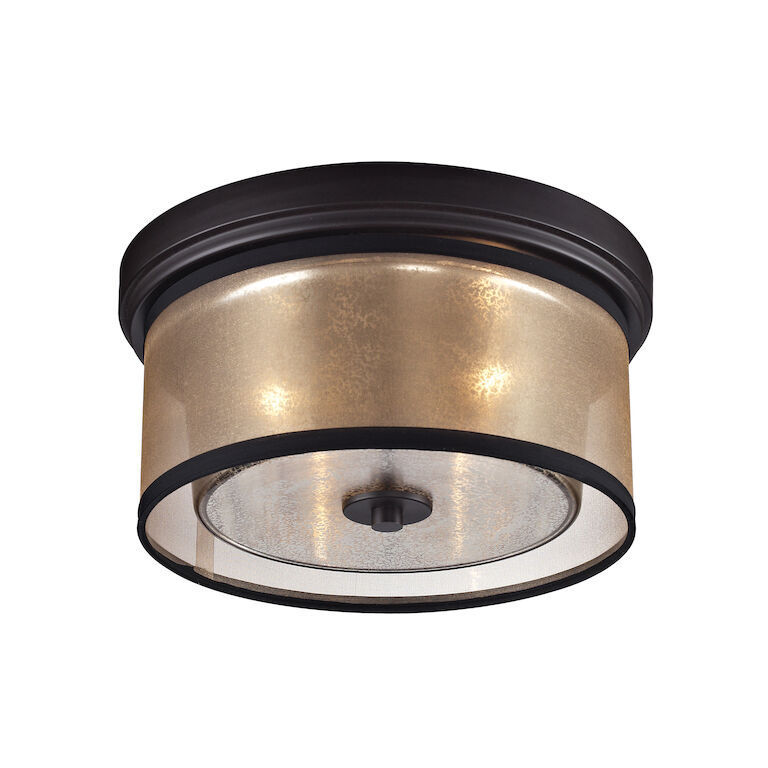 Hotel Home Indoor Modern Surface Mounted Mercury Glass Cover Oil Rubbed Bronze Switch Control Ceiling Lamp In Living Room