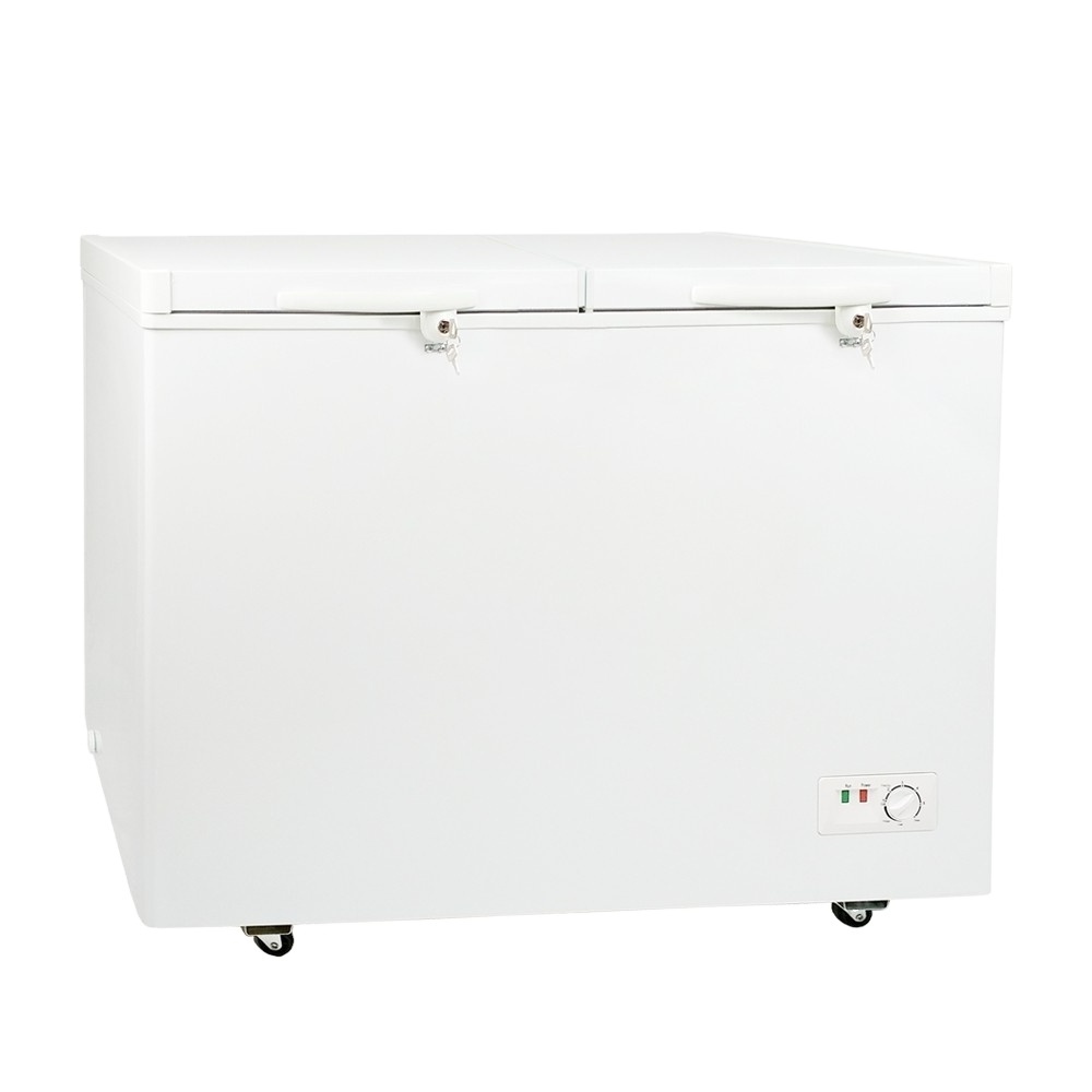 BCD-308 deep refrigerator with lock top open double door temp freezer