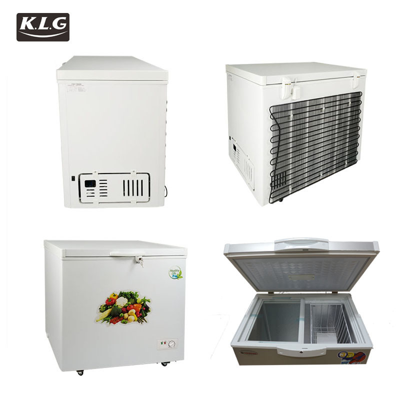 BD-238 Single Top Foaming Door Freezer deep freezer with lock&key double door freezer