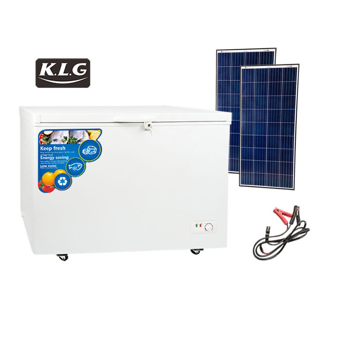 BD-308 top open single door mini chiller solid door horizontal freezer solar deep freezer