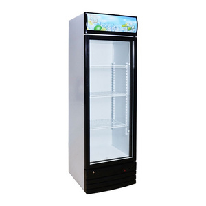 cold supermarket refrigerators single  door mini aluminum glass display vertical showcase