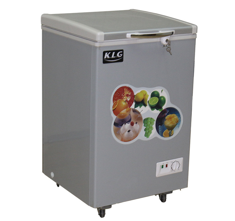 Top open door deep freezer with lock&key,interior lamp,inner glass door ...